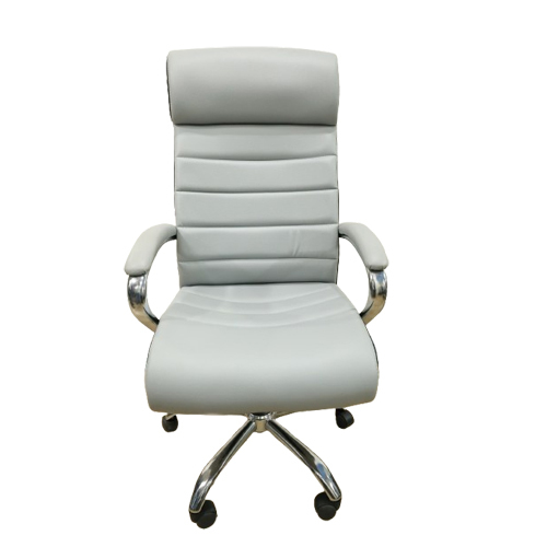 White Faux Leather Tall Office Chair
