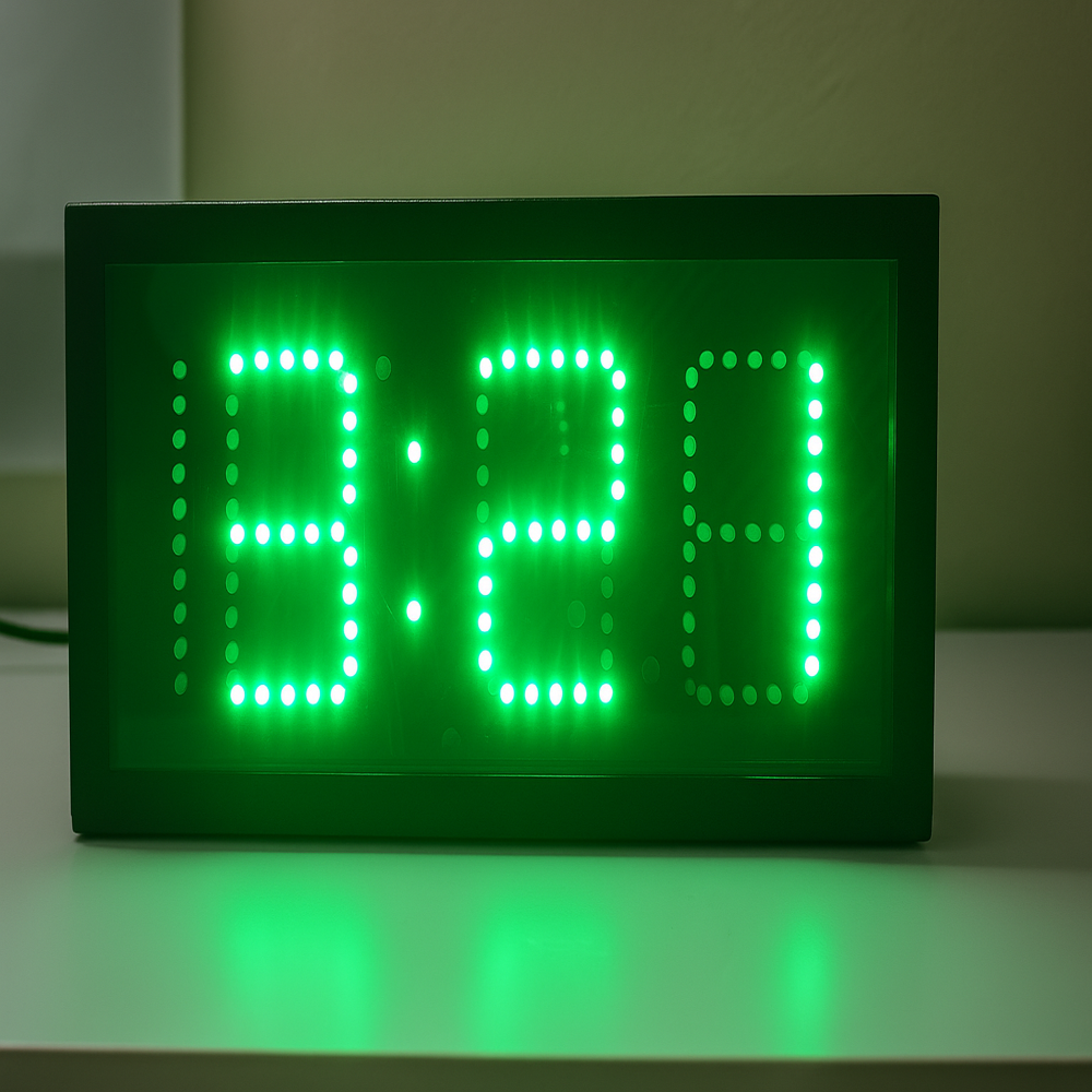 Green Color Digital Clock