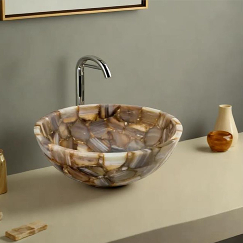 Agate Marble Table Top Wash Basin - Feature: High Quality