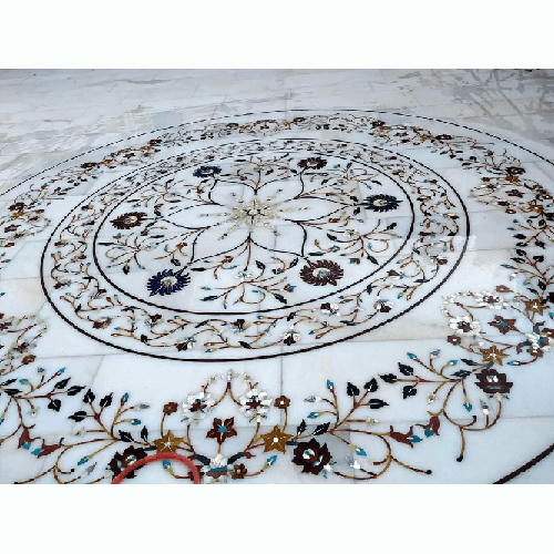 Marble Inlay Work Design Flooring
