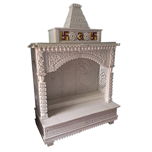 White Carved Marble Home Temple - Features: High Quality