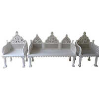 White Carved Marble Sofa Set