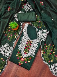 HEAVY CHANDERI DRESS MATERIAL
