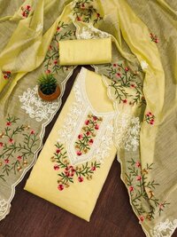 HEAVY CHANDERI DRESS MATERIAL