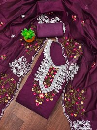 HEAVY CHANDERI DRESS MATERIAL