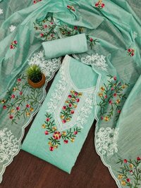 HEAVY CHANDERI DRESS MATERIAL