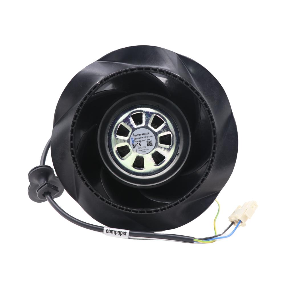 Ebmpapst R3g190-rc03-06 230v Ac 28w 0.29a 2150rpm Single Inlet Ec Radical Rittal Air Conditioner Centrifugal Cooling Fan - Color: Black