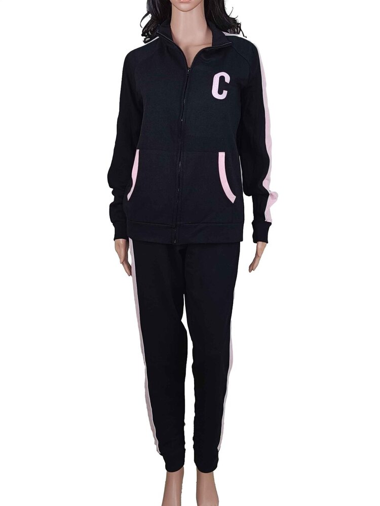 Ladies Winter 2 Pc Pyjama Set Black