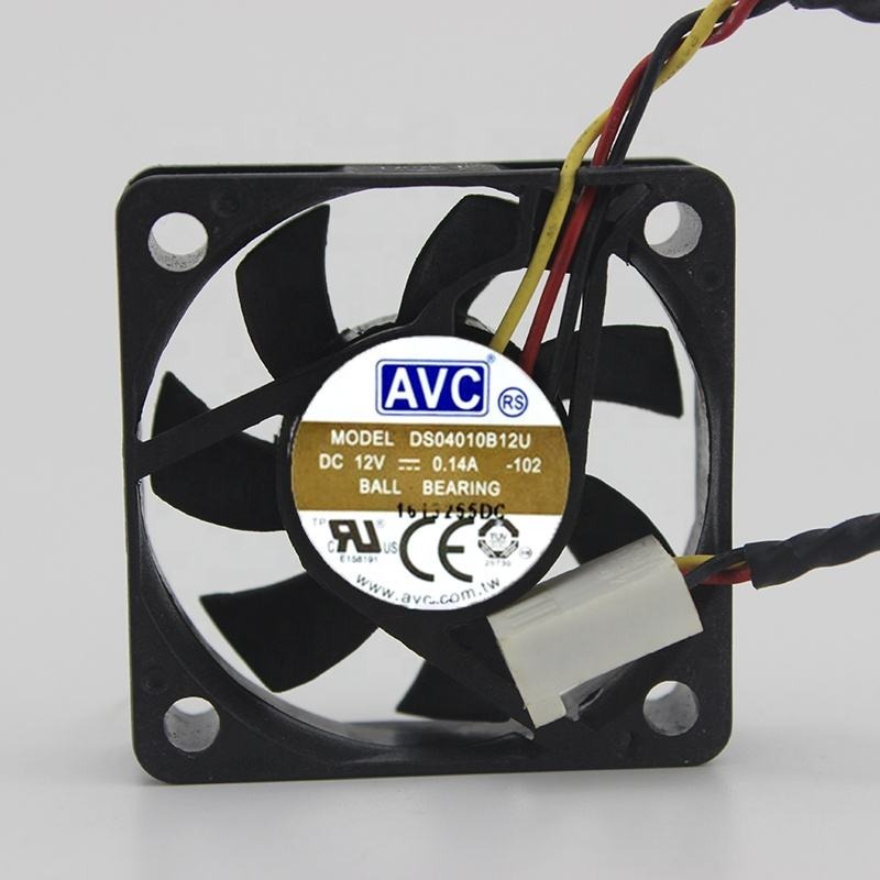 AVC DS04010B12U 40X40X10mm 4010 4cm 12V DC 1.68W 8.42CFM 6500RPM Wire Leads CPU Server Silent Mini Axial Cooling Fan