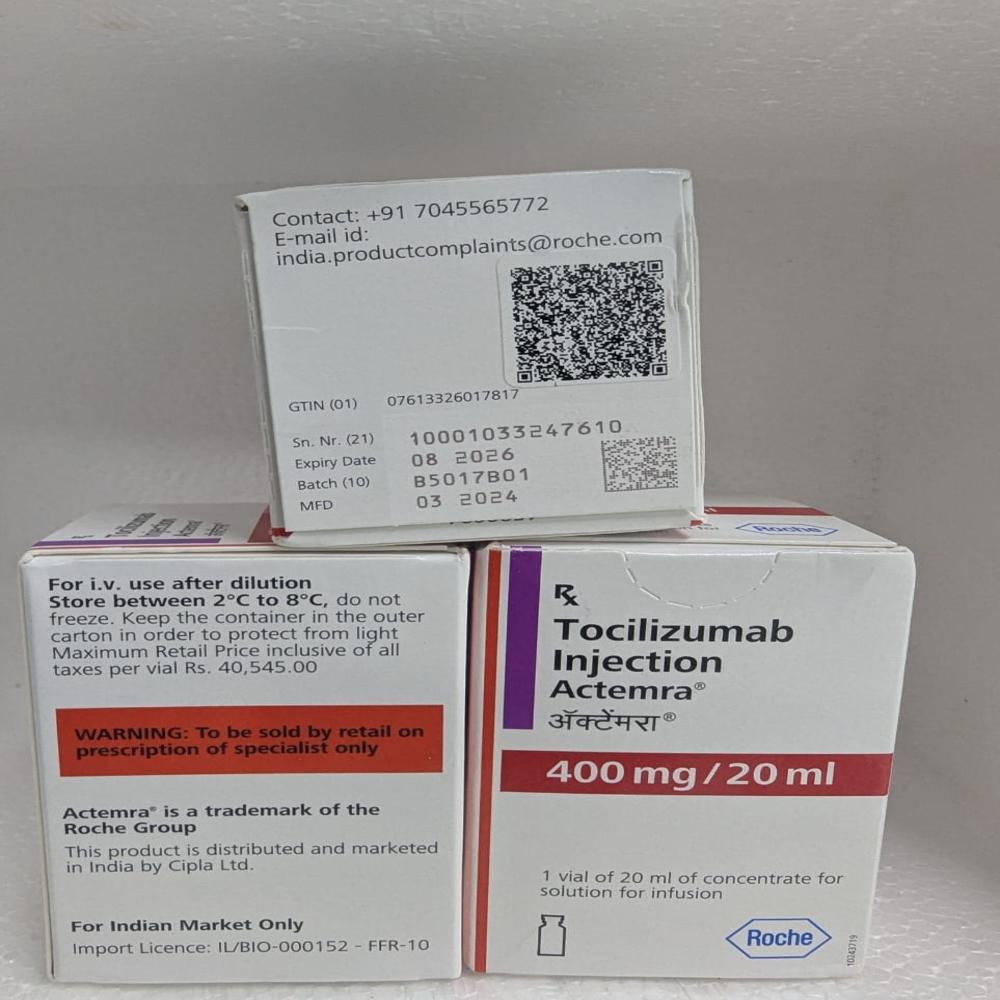 Actemra 400mg/20ml (tocilizumab Injection) - Drug Type: Injection