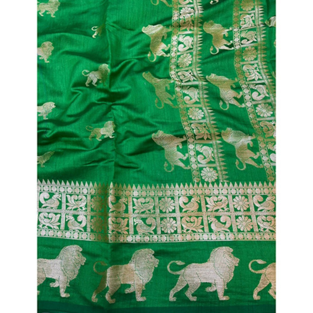 Ladies Pure Chiniya Silk Saree - Color: Different Available