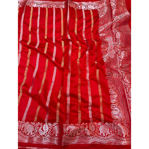 Designer Pure Chiniya Silk Saree