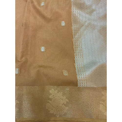 Zari Woven Silk Saree With Blouse Pattern