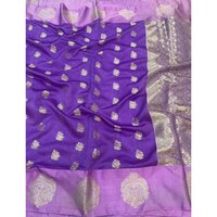 Ladies Banarasi Pure Silk Pattern Saree - Color: Different Available