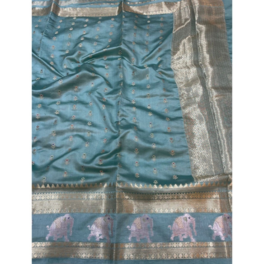 Ladies Pure Dupyan Silk Saree - Color: Different Available