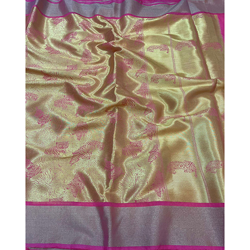 Trendy Hand Woven Silk Saree - Color: Different Available