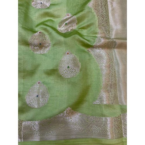 Ladies Chiffon Zari Woven Silk Saree