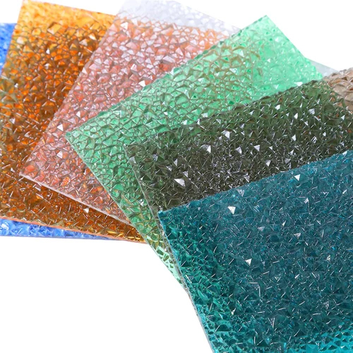 Embossed Polycarbonate Sheet - Color: Multicoloured / Transparent