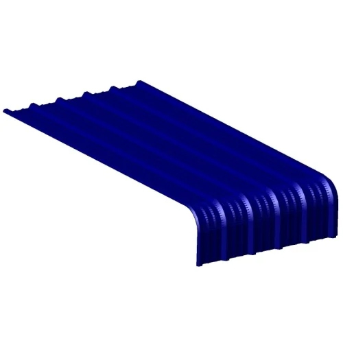 Crimped Roofing Sheet - Color: Blue