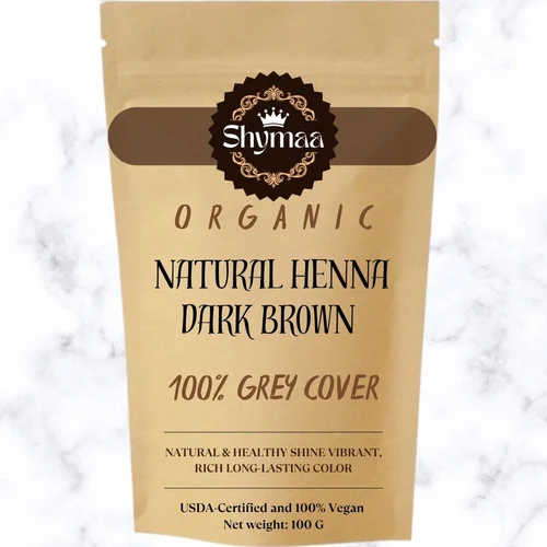 Organic Dark Brown Henna Powder Hair Color