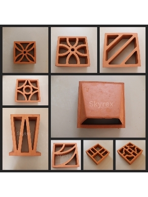 Terracotta Clay Jali For Ventilation And Wall Decoration - Eco-Friendly & Durable - Color: Brown