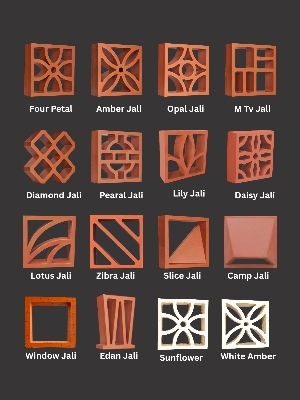 Terracotta Clay Jali - Dimension (L*W*H): 205 X 205 Mm ( 8"X8" Inches) Millimeter (Mm)