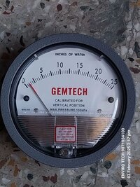 GEMTECH_INSTRUMENTS SERIES G2300 DIFFERENTIAL PRESSURE GAUGE INCHES OF WATER ZERO CENTER