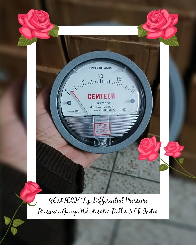 GEMTECH G2015 Differential Pressure Gauge 0-15 Inch