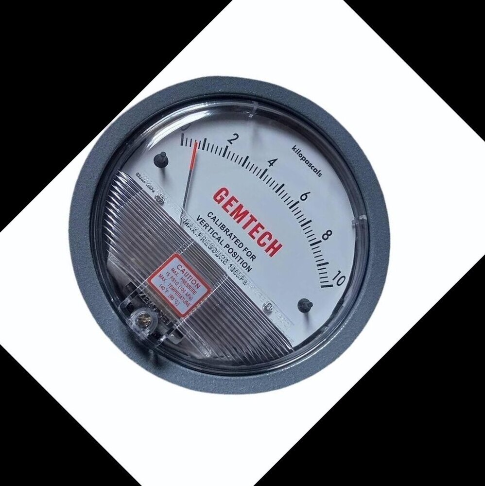 GEMTECH G2000-10 MM Differential Pressure Gauge 0-10 MM