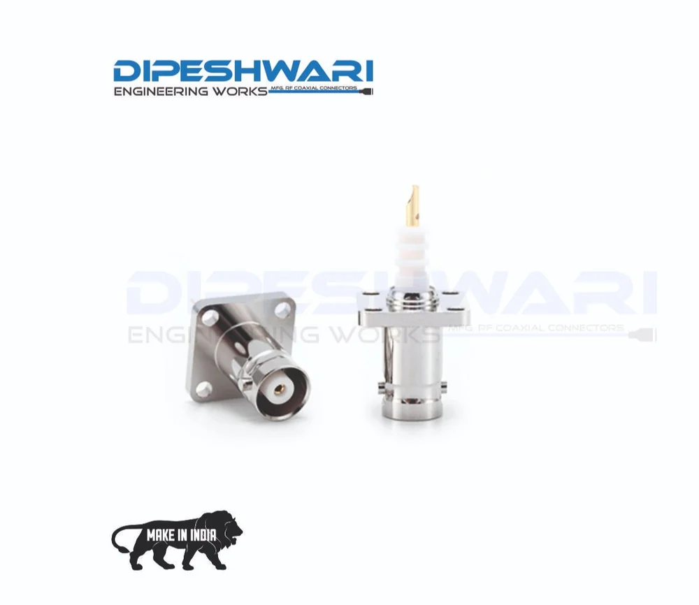 MHV Female Connector Solder Type 4 Hole Flange Mount Solder Cup Terminal