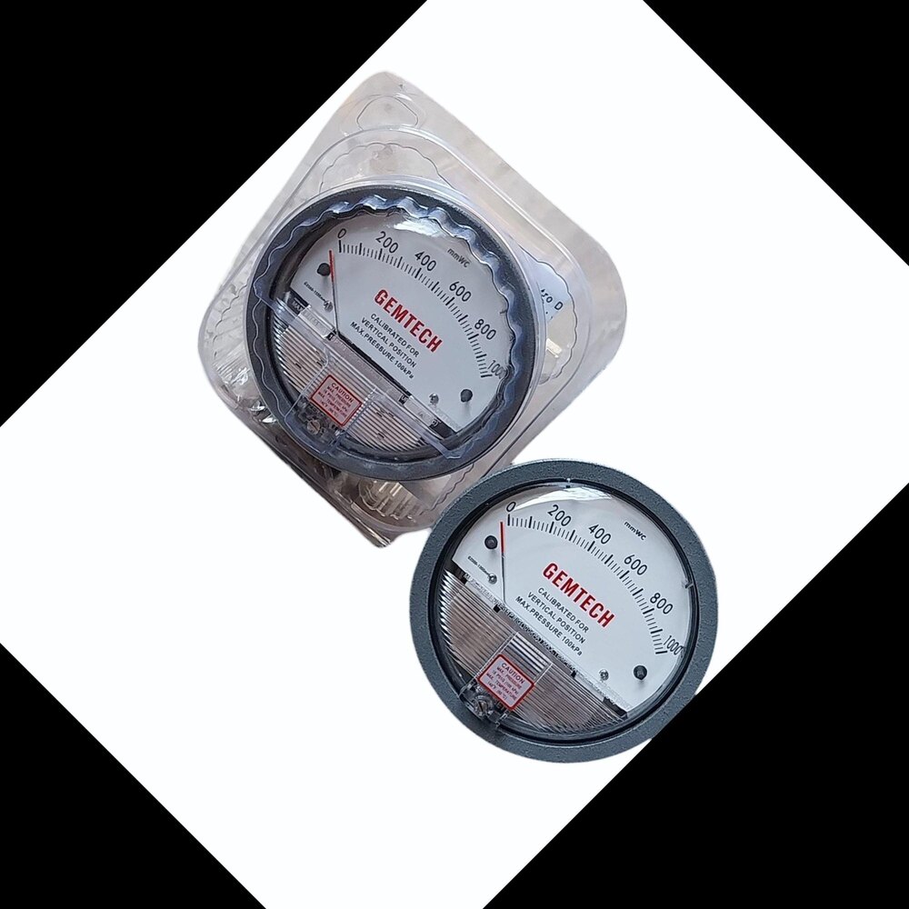 GEMTECH G2000-1000 MM Differential Pressure Gauge 0-1000 MM