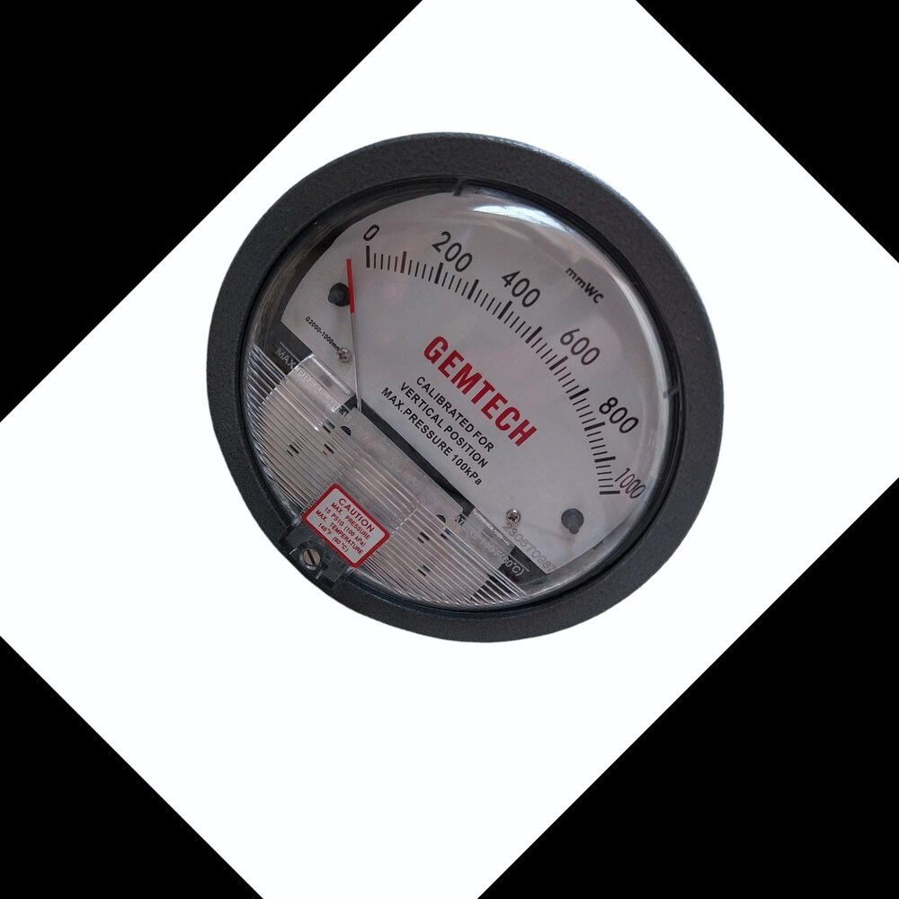GEMTECH G2000-1000 MM Differential Pressure Gauge 0-1000 MM