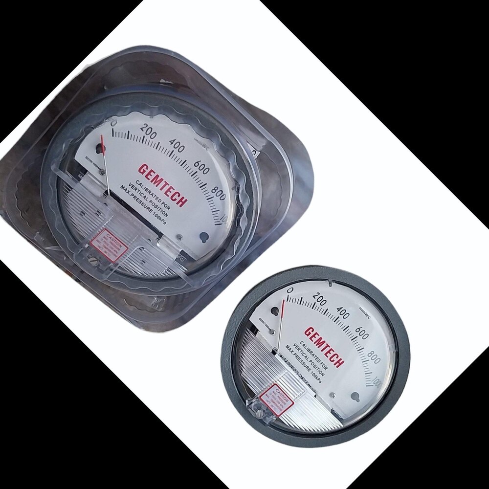 GEMTECH G2000-1000 MM Differential Pressure Gauge 0-1000 MM