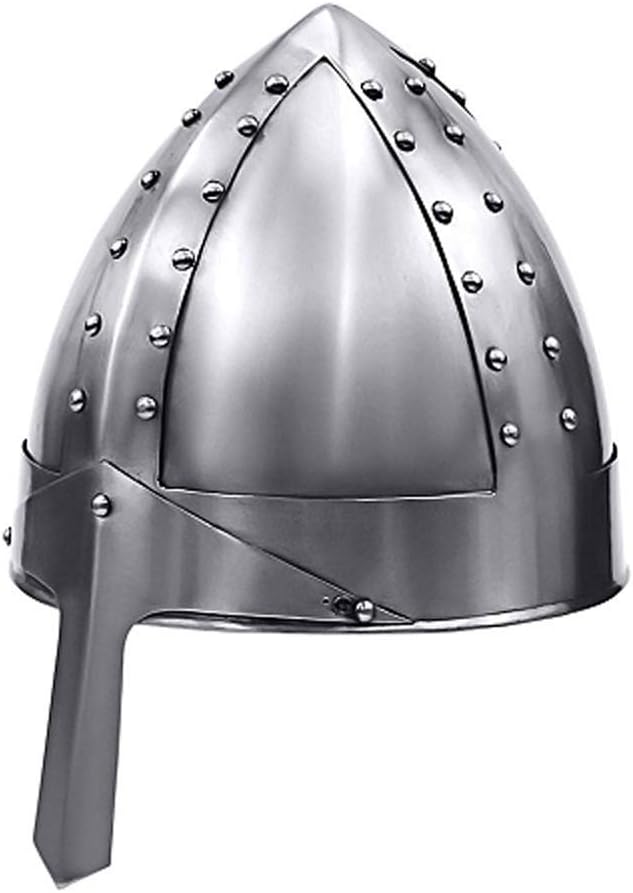 Medieval Norman Nasal Helmet - Color: Silver