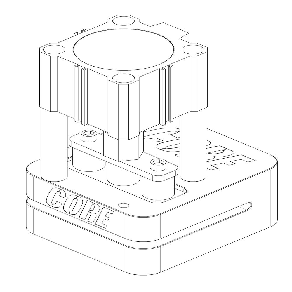 Pneumatic 3 Finger Hole Punch