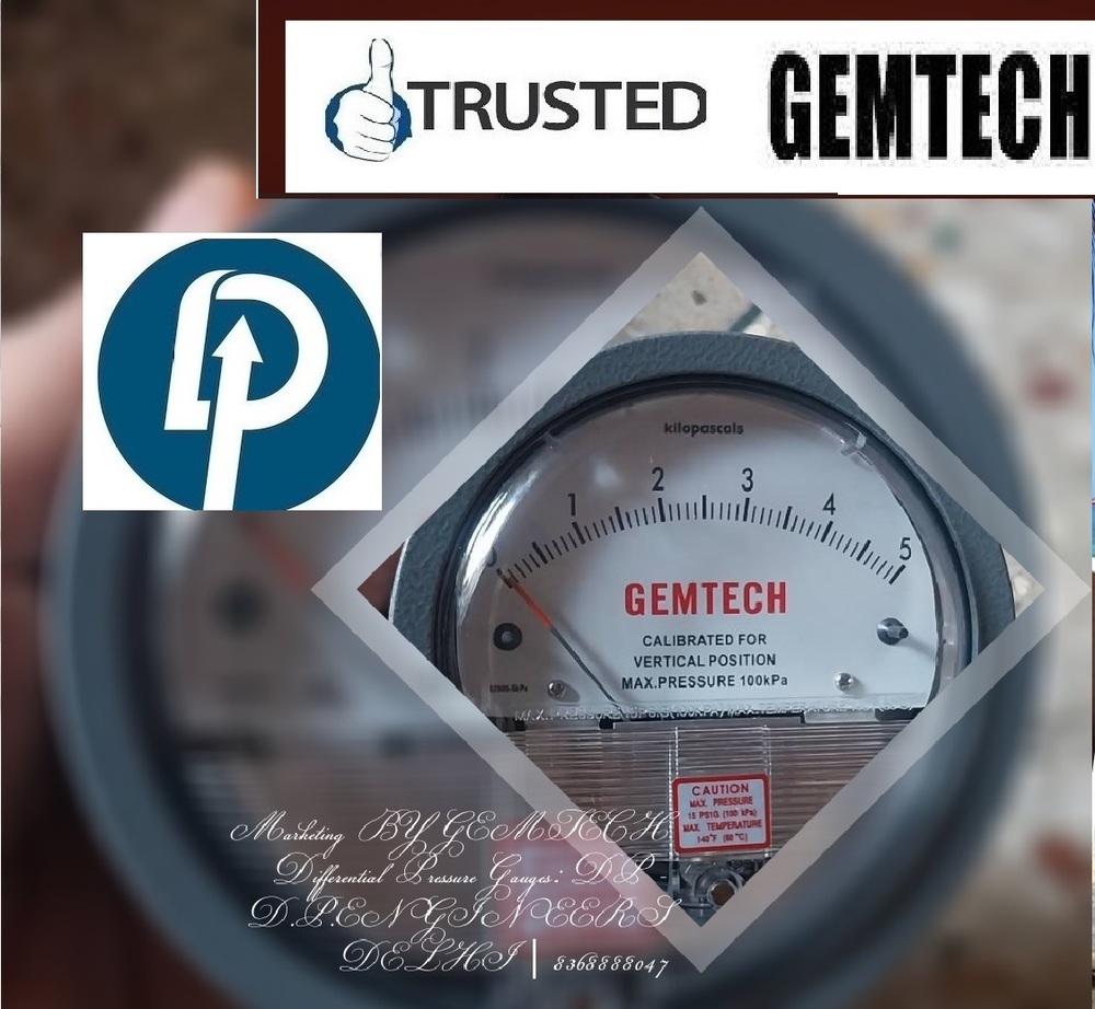 Popular Cities GEMTECH Differential Pressure Gauge Wholesalers for Bangalore