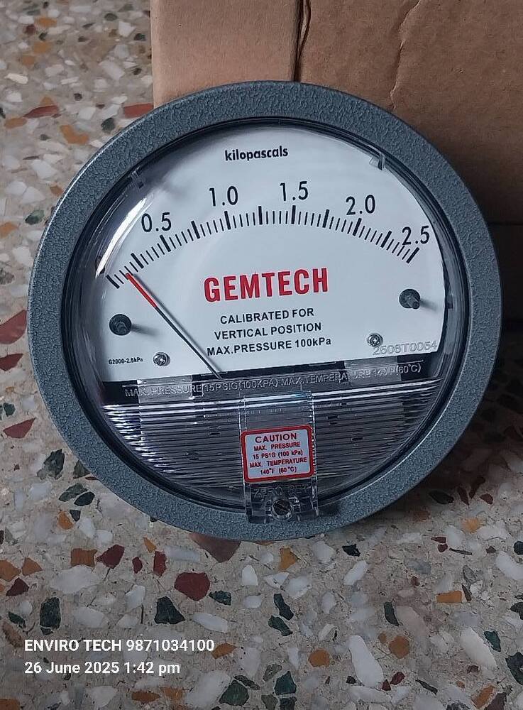 GEMTECH Low Differential Pressure Gauge