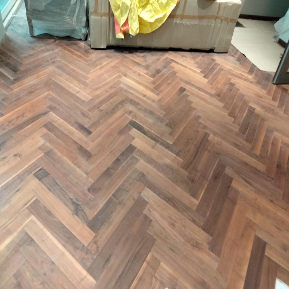 Laminate Flooring - Wood Composite, 1200-1380mm Length, 180-200mm Width, 8-12mm Thickness | Water Resistance, V-groove, Stain Resistance, Real Wood Embossing, Matt Finish, Superb Design