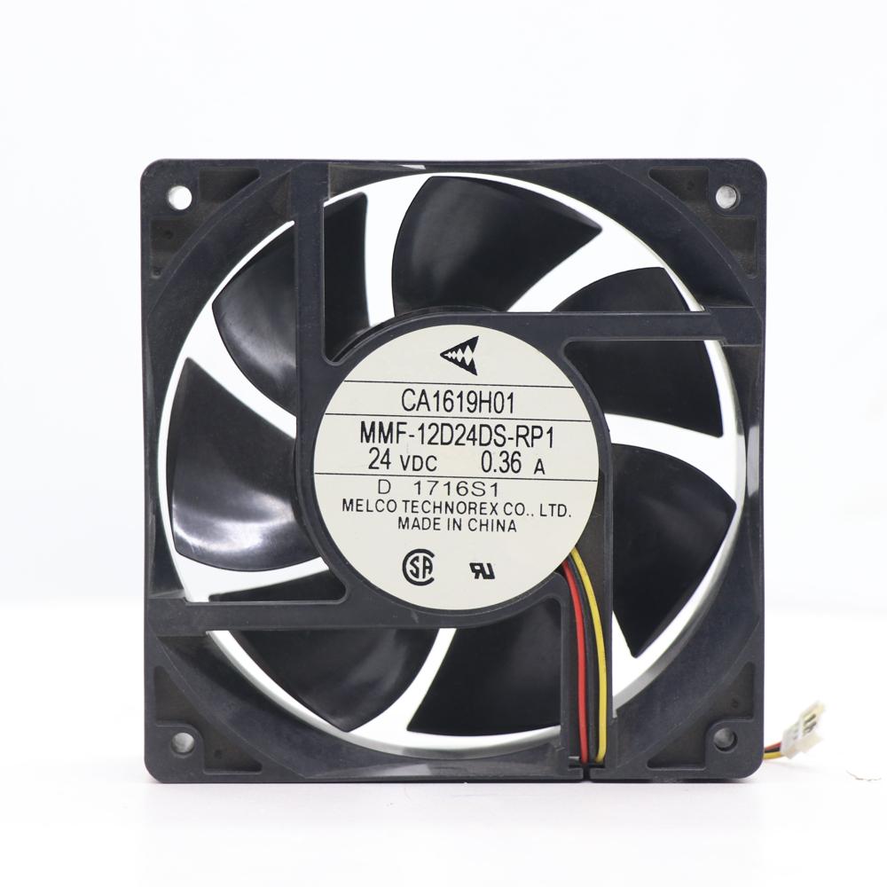 Mitsubishi A740 CA1619H01 MMF-12D24DS-RP1 24V DC 0.36A 120X120X38mm 12038 12cm Cabinet Converter Inverter Axial Cooling Fan