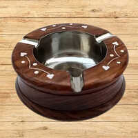 Brown Wooden Ashtray - Color: Various Available