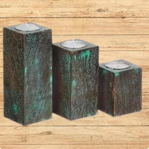 Wooden Candle Holder - Color: Various Available