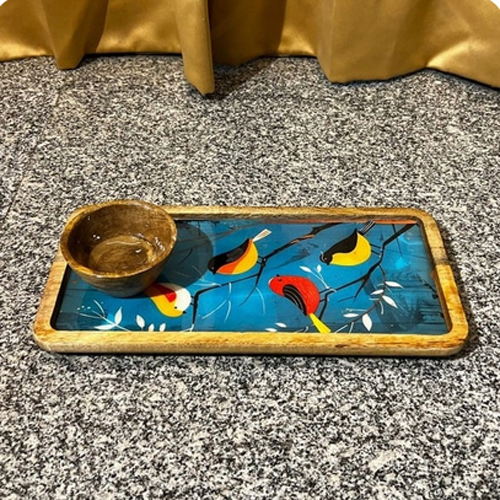 Chip N Dip Wooden Platter - Coating Type: Ptfe-Free