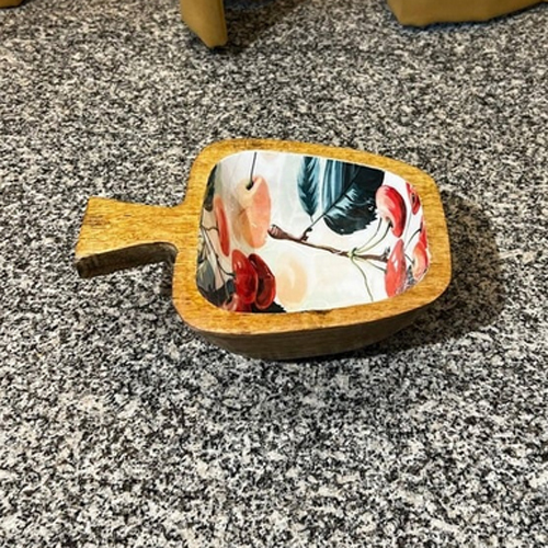 Apple Shaped Wooden Platter