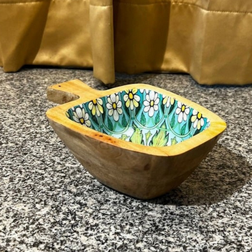 Apple Shaped Wooden Platter