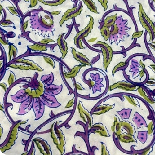 Hfc-Hbp0001 Hand Block Printed Cotton Fabric - Color: Different Available