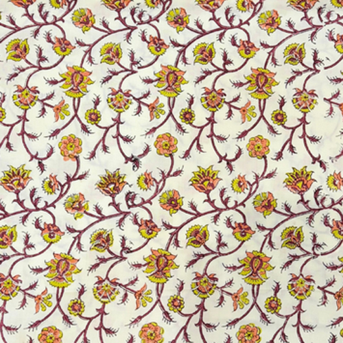 Hfc-Hbp0057 Hand Block Printed Cotton Fabric - Color: Different Available