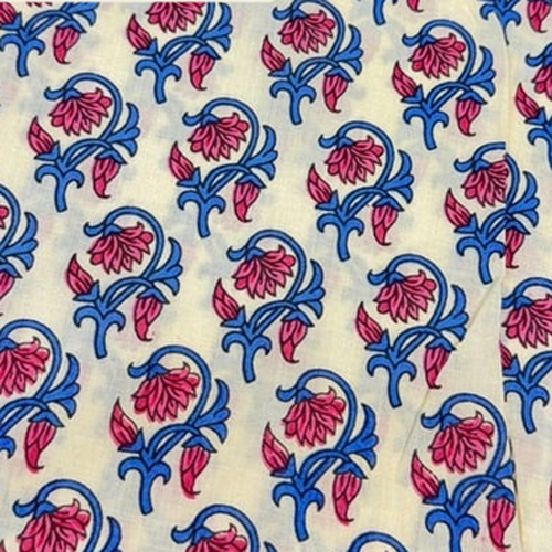 Hfc-Hbp0009 Hand Block Printed Cotton Fabric - Color: Different Available