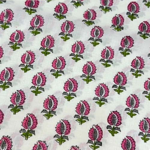 Hfc-Hbp0010 Hand Block Printed Cotton Fabric - Color: Different Available