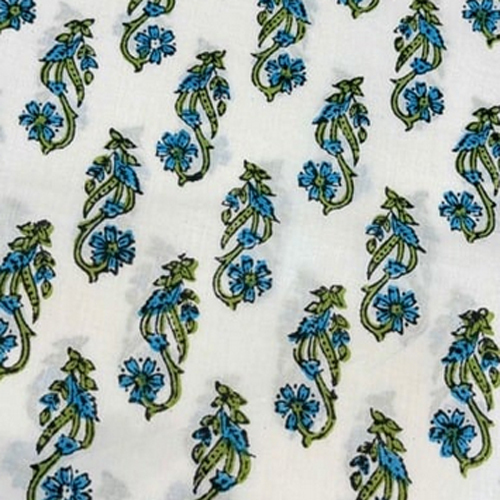 Hfc-Hbp0012 Hand Block Printed Cotton Fabric - Color: Different Available