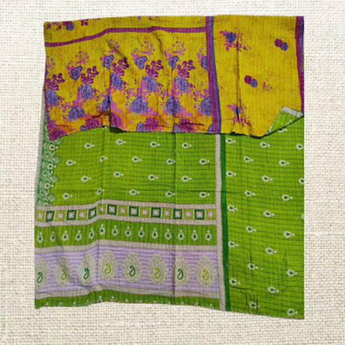 Vintage Kantha Throw - Feature: Washable